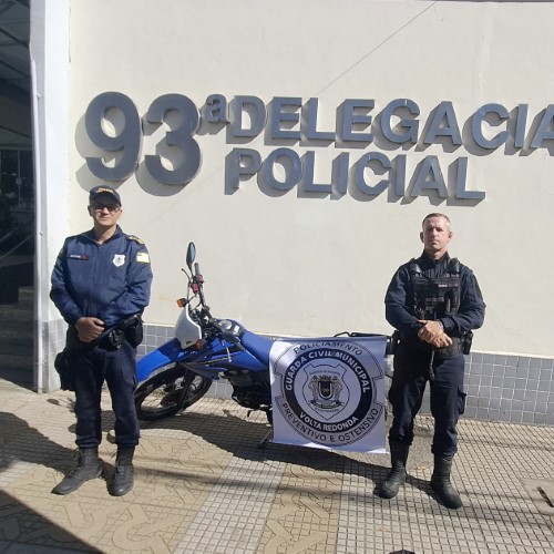 Guarda de VR recupera, no Aterrado, moto que foi furtada no Rio de Janeiro